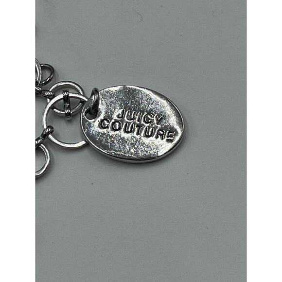 Juicy Couture Silver Tone Charm Bracelet Puff multicolor Crown Heart Pave‎ J - Picture 6 of 8